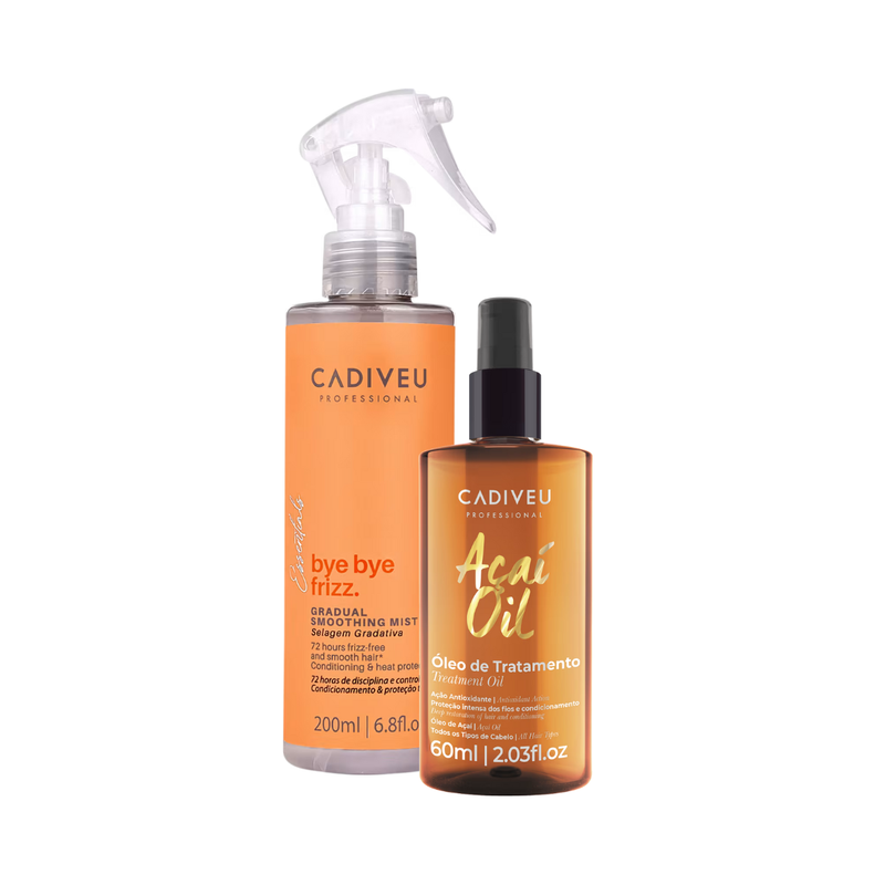 Kit Cadiveu - Leave-in Bye Frizz + Spray Açaí Oil Capilar