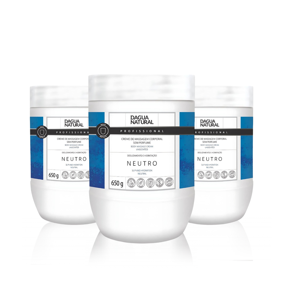 3un Creme Massagem Corporal Neutro 650g Dagua Natural