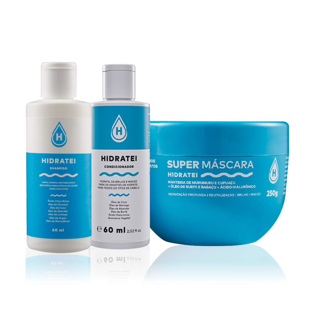 Kit Shampoo Condicionador + Super máscara - Cabelo Poderoso